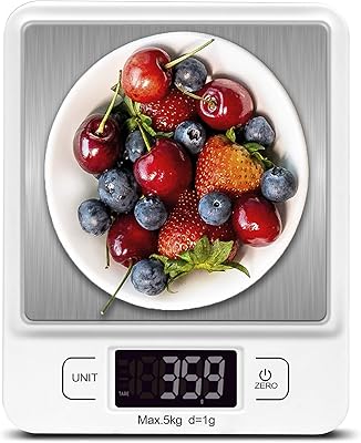 Kitchen balance luxury stainless steel food balance to measure and weigh for cooking and pastry, precise digital display, easy -to -use, waterproof kitchen, 5 kg AAA batteries included.. Get what you need, when you need it — DIAYTAR Nigeria delivers fast.