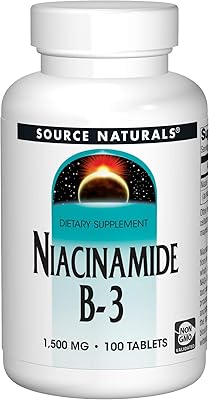 Food supplement Source Naturals Niacinamide B -3, 1500 mg - 100 tablets.. Affordable online shopping is just a click away with DIAYTAR Nigeria.