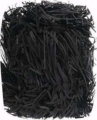 Red Dot Gift® 100 g of environmentally friendly raffia paper, pieces of curly cut paper to fill the gift basket (black).. Unlock a world of affordable products with DIAYTAR NIGERIA's expansive e-commerce platform.