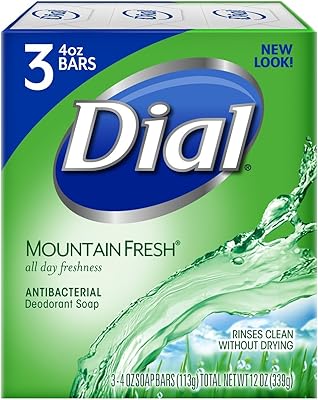 Dial antibacterial bar, Mountain Fresh, 4 ounces, 3 bars.. DIAYTAR NIGERIA connects you with what you need at prices you'll love, delivered within 8 days.
