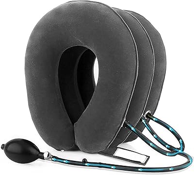 Adjustable inflatable cervical support device, 3 -layer cervical support pillow to relieve cervical pain and alignment of the spine at home or at work.. DIAYTAR NIGERIA promises affordability and variety with every purchase, delivered in 5-8 days.