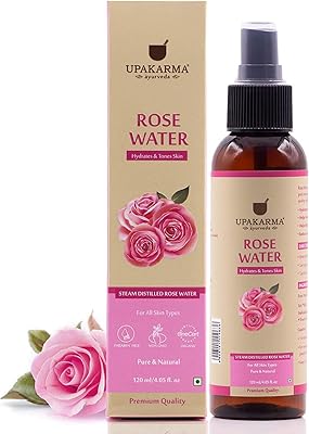 Ayurvedic water in upakarma premium spray, pure and natural for the face - GULAB JAL, 120 ml - 1 pack.. No hidden costs, no long delays — just DIAYTAR Nigeria convenience.