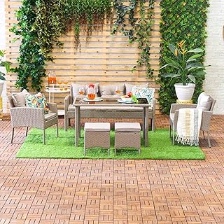 Danube Home Sarah outdoor sofa set with 7 places | Metal structure for terrace garden furniture i modern garden design (free installation) - beige.. DIAYTAR NIGERIA: Where every shopping need is met with affordable prices and timely delivery.