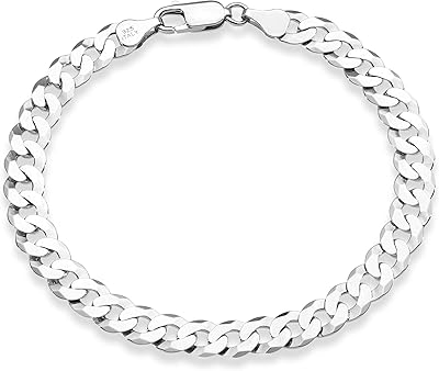 Sterling 925 silver Miabella bracelet for men and women, 7 mm, 20 cm, 21.5 cm, 22.8 cm, 22.8 cm.. Discover why DIAYTAR NIGERIA is the smart shopper's choice for affordable products delivered nationwide.