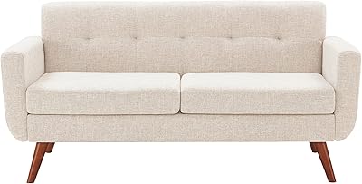 TPFT sofa for two people 67 inches wide, modern furniture in the middle of the century, capitrated buttons for the living room (beige cream).. Experience the future of shopping with DIAYTAR NIGERIA's extensive selection delivered in just 5-8 days.
