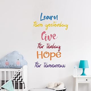 Inspirant motivation wall stickers Wall quotes for children stickers learn from yesterday and live.. Transform your shopping experience with DIAYTAR NIGERIA's vast product selection delivered at unbeatable prices.