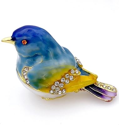 Jwta blue jewelry style jewelry box with crystal stones in shape.. Experience shopping satisfaction with DIAYTAR NIGERIA's vast selection and budget-friendly delivery options.