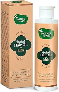 Natural antipellicular hair oil Mother Sparsh Brahmi for children | helps control dandruff and dry and itching scalp, a gentle formula that nourishes and hydrates in depth, 200 ml.. DIAYTAR Nigeria: Discover more, spend less, and enjoy delivery within 5–8 days.