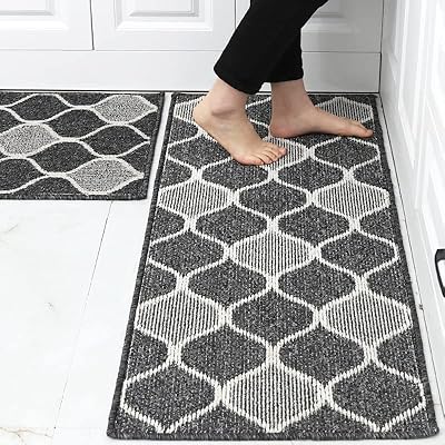 Aoshuang Kitchen Carpet Lot of 2 rooms, Large Kitchen Carpet, Nausting kitchen mat, super absorbing thick corridor carpet, machine washable, comfortable anti-fatigue for kitchen and bathroom, 150/45+75/45cm.. Nigeria's most diverse e-commerce platform delivers quality and affordability to your doorstep in 5-8 days.