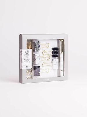 Modern office set of U Brands, marble, black and gold, 43 pieces (058U04-24).. Make shopping fun and stress-free with DIAYTAR Nigeria.