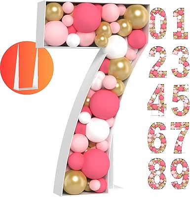 Large 3 -foot figures - Balloon frame number 7 Easy to assemble - Mosaic figures for balloons - Perfect light numbers for decorations of the 1st anniversary of girls and boys.. Experience the convenience of boundless shopping with DIAYTAR NIGERIA's vast selection and quick delivery.