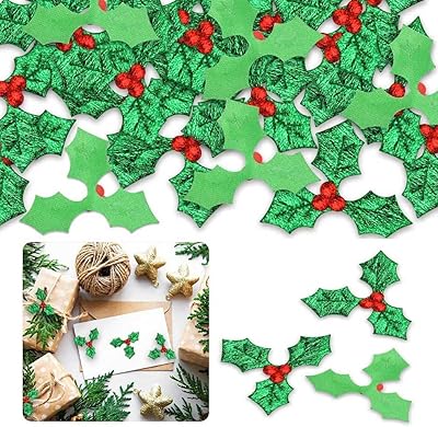 Christmas embellishments in holly and Christmas berries 100 mini glitter.. DIAYTAR NIGERIA delivers what you want at prices you'll love, all within 5-8 days nationwide.