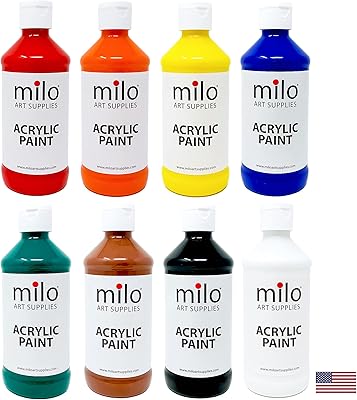 Set of acrylic paint milano 8 colors 8 oz, artist of superior quality in primary colors | Made in the United States.. Your budget-friendly online marketplace, DIAYTAR NIGERIA delivers a world of products in just 5-8 days.