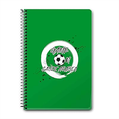 Elegant Design A5 Spiral Notebook - Game on Saudi Arabia.. DIAYTAR NIGERIA: Your affordable shopping destination with thousands of products delivered in days.