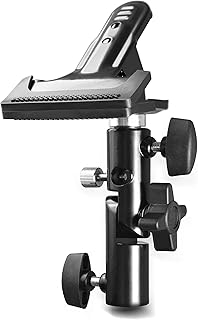 Robust metal clip support for photo studio with 5/8 lighting medium and reflector handle umbrella.. Affordable choices, delivered fast — that's the DIAYTAR Nigeria promise.