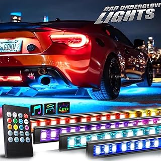Underglow RGB car lights, Neon LED base lighting strip with wireless remote control, synchronization with music, extra long led lighting kit for cars, SUV, trucks, DC 12 V.. Experience retail therapy without the financial stress at DIAYTAR NIGERIA's affordable e-commerce platform.