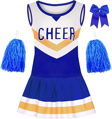 GUKU & CO girls costume. With Pommo-Pom-Girl Sportive for Halloween gifts pompoms.. Experience the ease of digital shopping with DIAYTAR NIGERIA's affordable and diverse marketplace.
