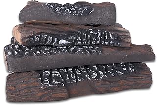 Fetchin firewood for gas stove, 10 pieces of heating wood in ceramic for fireplace and fireplace, realistic heat -resistant logs, set of stackable firewood - gas chimney, propane and electric interior.. DIAYTAR NIGERIA delivers affordability and convenience to your doorstep within 8 days of purchase.