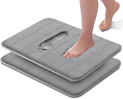 2 -piece switchboard bath mats, non -slip, soft, comfortable, very absorbent, non -slip, non -slip, washbasin and floor, machine washable, easier cleaning - Gray 40x60 cm.. The best online shopping experience in Nigeria — DIAYTAR delivers it all.