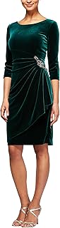 Alex Evenings Mini-Robe in Handicworm Velvet for Women (Regular).. DIAYTAR NIGERIA delivers affordability and convenience to your doorstep within 8 days of purchase.