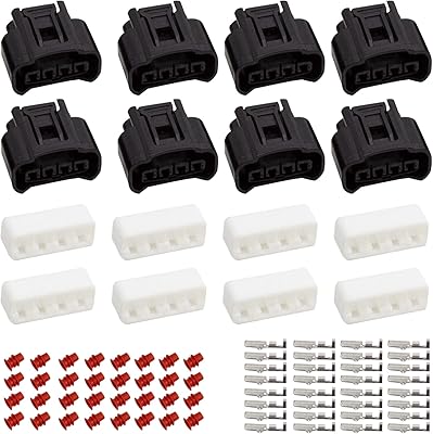 SAHISDAY Lot of 8 replacement connectors of 4-pin ignition coil for Toyota Lexus Camry Yaris 2000-2010 #90980-11885.7283-7449.. Fast delivery, fair prices, and full variety — only on DIAYTAR Nigeria.