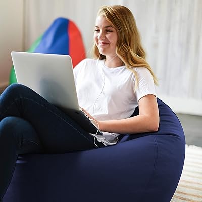 Cotton pear armchair for adults, length 90 cm x width, navy blue color, full size.. DIAYTAR NIGERIA: Bringing quality products to every Nigerian with affordable nationwide delivery.