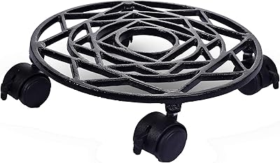 Sharpex International Design Round Support in rust resistant and durable metal for the interior and exterior with swivel wheels for the garden and the house-black (trl-bl-008).. No delays, no drama — just fast, affordable shopping with DIAYTAR Nigeria.