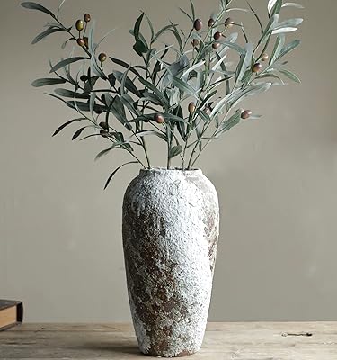 YSSENIDAN Large rustic ceramic vase, ancient farm decoration, large floor vase for living room, entrance, central table, kitchen, wedding gifts.. Nigeria shops with DIAYTAR — wide selection, fast shipping, and great value.