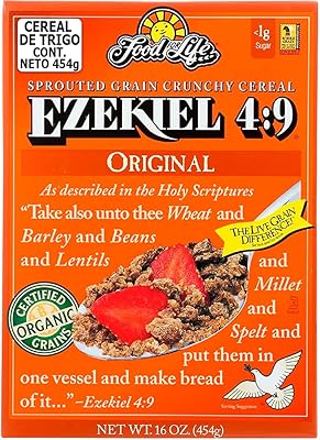 Cereal box with whole organic grains Food for life baking co - 6 rooms (Ezekiel 118 - 269 ml).. Shop confidently on DIAYTAR Nigeria — everything you need, delivered quickly.