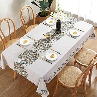 Luluti rectangular water table in waterproof vinyl, 100 % oil resistant, PVC tablecloth easy to clean for summer picnics indoors and outdoors (flower, 140 x 180 cm).. DIAYTAR NIGERIA: Where shopping is affordable, selection is vast, and delivery is always reliable.