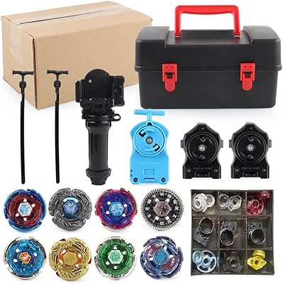 Combat game Burst Battle Top, 8 pieces, Aticosclaw Evolution combination, 4D series, 3 blast gyroscopic game launchers with portable storage box, children's gift boys (special edition).. Fast delivery is our promise — DIAYTAR Nigeria keeps it real.