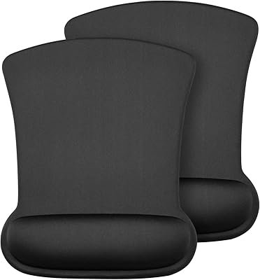 JSD gel mouse mat with the point rest, 12.0 x 9.25 x 1.50 inches (black, package of 2).. One platform, endless products — welcome to DIAYTAR Nigeria.