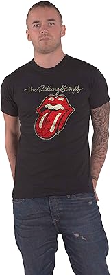 Rolling Stones Language T-shirt for men, black, one size.. Shop like never before with DIAYTAR NIGERIA's comprehensive marketplace and budget-friendly shipping.