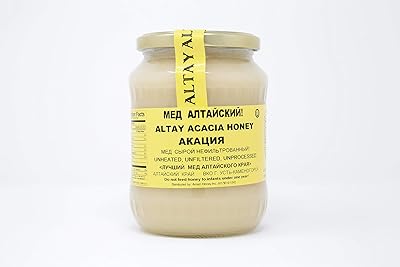 Acacia honey from Altai natural health benefits 100% not filtered and pasteurized.. Experience convenient online shopping on DIAYTAR Nigeria — wide selection and affordable delivery.