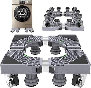 Mobile laundry base, universal media for washing machine and fridge, adjustable furniture with 4 lockable wheels and 8 solid feet, telescopic cart for washing machine and dryer (gray).. Nigeria's fastest-growing e-commerce site offers unbeatable prices and delivery within 8 days.