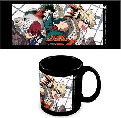Coffee cup Pyramid International My Hero Academia (Clash design) 11 Oz, large black ceramic cup in a gift box - Official product My Hero Academia.. DIAYTAR NIGERIA revolutionizes access to quality products with affordable prices and dependable shipping.