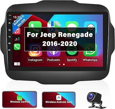 Autradio Android 11 [2 + 32g] For Jeep Renegade 2016-2020 with Apple Carplay and Android Auto, Autradio 9 Inces with Radio FM Bluetooth/RDS Wifi Navigation GPS Double USB + Ahd reversing camera.. DIAYTAR NIGERIA: Empowering Nigerians with access to affordable products delivered within 8 days.
