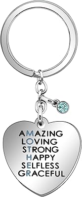 Mother keychain for women, Crystal gifts from heart of love from her daughter in stainless steel.. DIAYTAR NIGERIA: Revolutionizing how Nigerians shop with affordable prices and prompt delivery services.