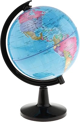 World model geographic map of the world, mini educational size 8 "for the decoration of the school, the classroom and the office (blue).. DIAYTAR NIGERIA: Where value shopping meets reliable 5-8 day delivery across the nation.