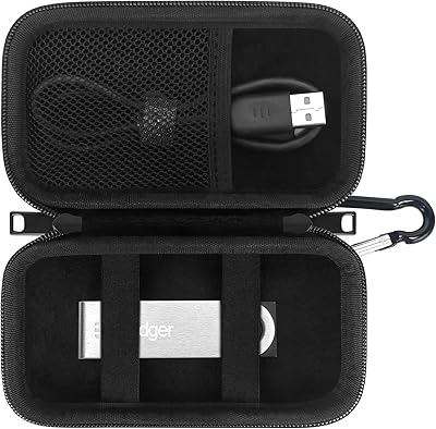 Ellonbo travel cryptocurrency transport bag compatible with Ledger nano s plus/x/s - BTC Bitcoin Ethereum Ripple Pocket Additional Pocket for USB cables, Black.. DIAYTAR NIGERIA delivers value, variety, and convenience with our nationwide 5-8 day shipping.