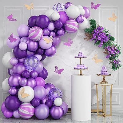 Violet butterfly birthday decorations for girls and women, prenatal party supplies, wedding, balloon arc kit.. Your complete shopping solution, DIAYTAR NIGERIA offers extensive variety with budget-friendly delivery.