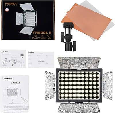 Yongnuo YN600L-II LED lamp with AC adapter (3200-5600K).. Shop local, shop fast — DIAYTAR Nigeria delivers across the country.