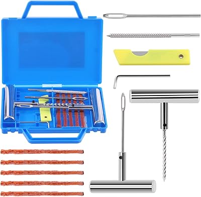 Tunstick 12 -piece tire repair kit repairing Kit Robust tire repair kit for flat tire puncture compatible with ATV motorcycles Jeep.. DIAYTAR NIGERIA makes quality accessible with low prices and reliable 5-8 day nationwide delivery.