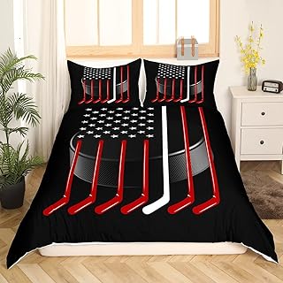 Ice hockey bedroom set American flag Sports game Duvet cover for children.. Shop the smart way with DIAYTAR NIGERIA's extensive selection and budget-friendly nationwide delivery.