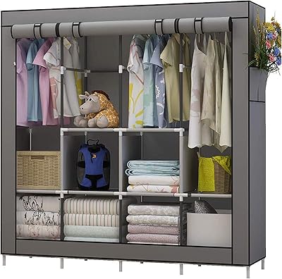 U DEAR Large portable clothing organizer with 6 storage shelves, 4 hanging sections and 4 side pockets, gray.. Whether you're in Lagos, Abuja, or anywhere in between, DIAYTAR Nigeria ensures your online shopping experience is smooth, affordable, and fast.
