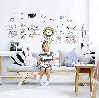 Wall stickers of cartoon animals, monkey, rabbit, sheep, for children, baby room decoration, wall stickers for girls and boys.. Shop smarter with DIAYTAR NIGERIA's vast product range and budget-friendly delivery within the week.
