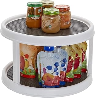 Brandic Organizer Lazy Susan Rotative 360 ​​degrees 2 levels shelf.. DIAYTAR NIGERIA: Your one-stop e-commerce destination with affordable prices and nationwide delivery in 5-8 days.