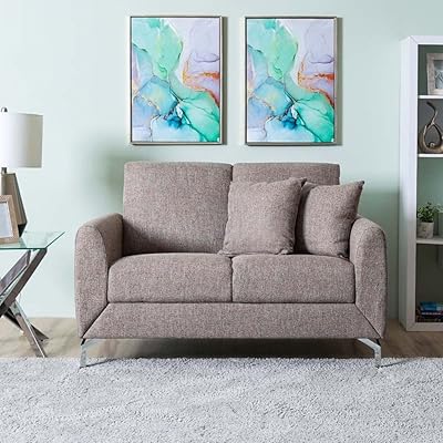 Guzel 2 -seater sofa | Contemporary style living room set (L 140 x W 79 x H 89 cm) Brown.. Everything you need is just a click away with DIAYTAR Nigeria — shop now and receive your order in days.