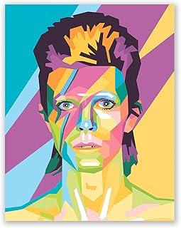 David Bowie poster - Murale print for bedroom - Geometric illustration - Gift for a friend 11 x 14.. DIAYTAR NIGERIA: Putting quality products within reach of every Nigerian through our affordable marketplace.