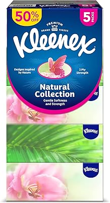 Kleenex handkerchiefs natural collections - package of 5 boxes, 170 sheets x 2 thicknesses, 50 % reduction.. Experience the joy of discovery with DIAYTAR NIGERIA's vast catalog and nationwide affordable delivery.